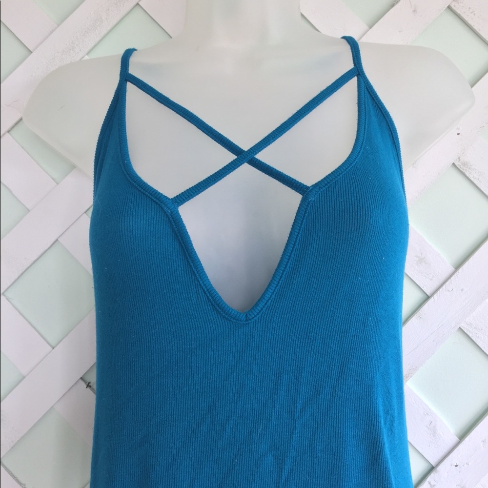 EXPRESS ONE ELEVEN Spaghetti Strap Ribbed Tank - Picture 2 of 8